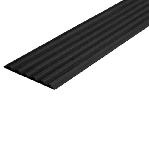 Противоскользящая тактильная направляющая самоклеящаяся полоса 40 мм черный