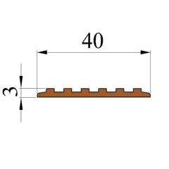 Противоскользящая тактильная направляющая самоклеящаяся полоса 40 мм синий