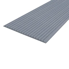 Противоскользящая тактильная направляющая самоклеящаяся полоса 80 мм, 10 м серый