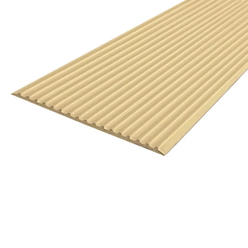 Противоскользящая тактильная направляющая самоклеящаяся полоса 80 мм, 10 м бежевый