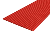 Противоскользящая тактильная направляющая самоклеящаяся полоса 80 мм, 25 м красный