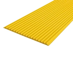 Противоскользящая тактильная направляющая самоклеящаяся полоса 80 мм, 25 м желтый