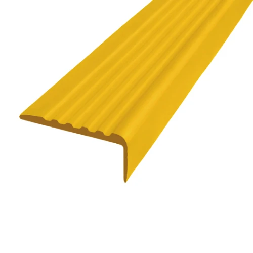 Противоскользящий угол для ступеней 35х15 мм самоклеящийся, желтый, 12,5м