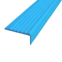 Противоскользящий угол для ступеней 35х15 мм самоклеящийся, голубой, 12,5м