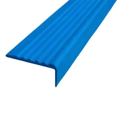 Противоскользящий угол для ступеней 35х15 мм самоклеящийся, синий, 12,5м
