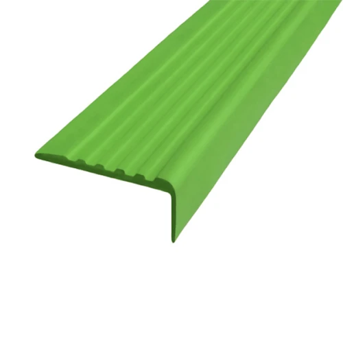 Противоскользящий угол для ступеней 35х15 мм самоклеящийся, зеленый, 12,5м