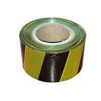 Сигнальная лента из ПЭ для ограждений 50мм х 200м, желто-черный, 36 шт