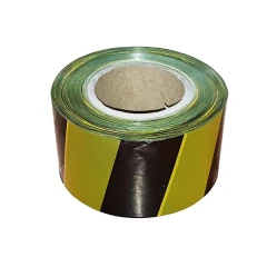 Сигнальная лента из ПЭ для ограждений 75мм х 250м, желто-черный, 5 шт