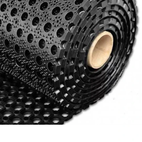 Грязезащитный резиновый коврик 10000x1000х22 мм чёрный