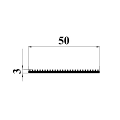 Противоскользящая тактильная ЗПОУ самоклеящаяся полоса 50 мм, 10 м черный