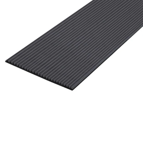 Противоскользящая тактильная ЗПОУ самоклеящаяся полоса 75 мм, 10 м черный