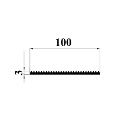 Противоскользящая тактильная ЗПОУ самоклеящаяся полоса 100 мм, 10 м черный