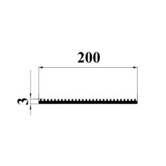 Противоскользящая тактильная ЗПОУ самоклеящаяся полоса 200 мм, 10 м черный