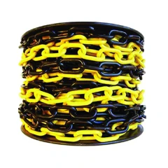 Цепь пластиковая черно-желтая 8 мм, бухта 50м