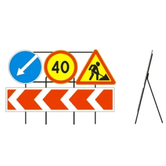 Переносная опора для 4 дорожных знаков