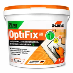 Плиточный клей OptiFix с гидроизоляционным эффектом, 5 кг