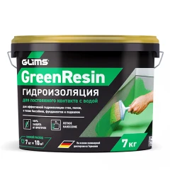 Гидроизоляция эластичная GreenResin на водной основе, 7 кг