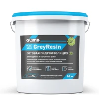 Гидроизоляция эластичная GreyResin с защитой от УФ-лучей, 14 кг