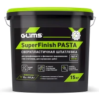 Шпатлёвка финишная SuperFinish PASTA сверхпластичная, 15 кг