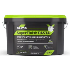 Шпатлёвка финишная SuperFinish PASTA сверхпластичная, 4,5 кг