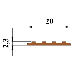 Противоскользящая полоса с закругленными концами 20х280 мм, самоклеящаяся, 10 шт.