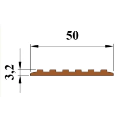 Противоскользящая полоса с закругленными концами 50х480 мм, самоклеящаяся, 10 шт.