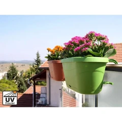 Горшок-цветочница Eden 50x16x17 см, зеленый