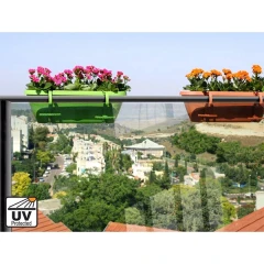 Горшок-цветочница Eden 50x16x17 см, зеленый