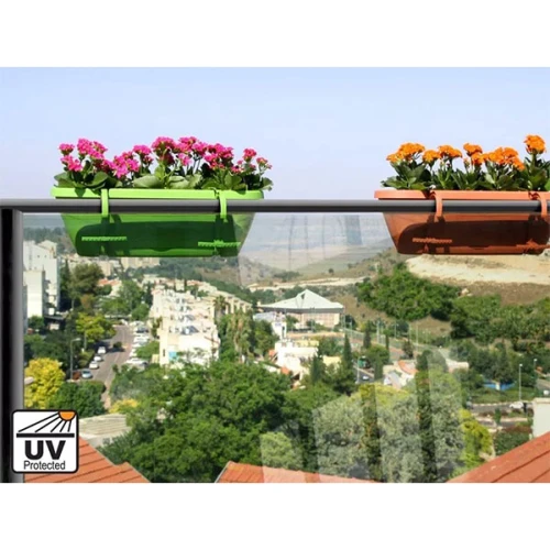 Горшок-цветочница Eden 50x16x17 см, зеленый