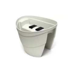 Горшок-цветочница для перил Lilac 39x30x34 см, бежевый