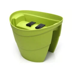 Горшок-цветочница для перил Lilac 39x30x34 см, зеленый