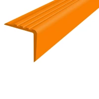 Противоскользящий угол для ступеней/бортиков бассейна 50х50мм без клея, 2м, оранжевый