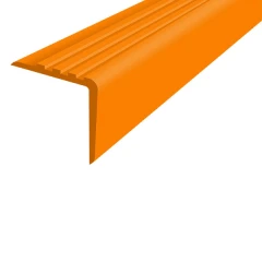 Противоскользящий угол для ступеней/бортиков бассейна 50х50мм без клея, 2м, оранжевый