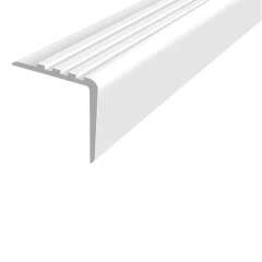 Противоскользящий угол для ступеней/бортиков бассейна 50х50мм самоклеящийся, 1м, белый