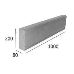 Садовый бордюр 1000х200х80 мм
