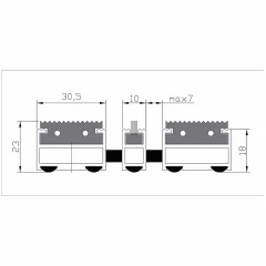Придверная грязезащитная решетка Сити Страйп + Текстиль + Резина 1200 мм /800 мм