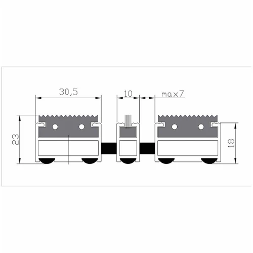 Придверная грязезащитная решетка Сити Страйп + Текстиль + Резина 1200 мм /800 мм