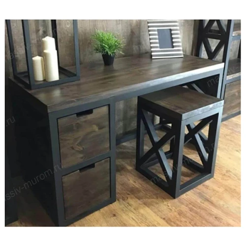 Офисный стол и табурет Парадиз 1500x600x750 мм