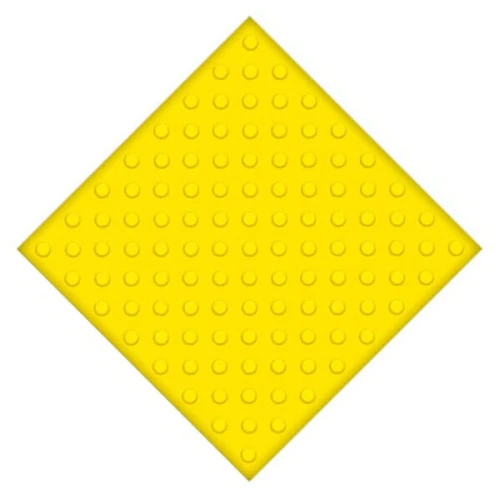 Тактильная противоскользящая плитка ПВХ 300x300 мм 300 гр, конусы шахмат