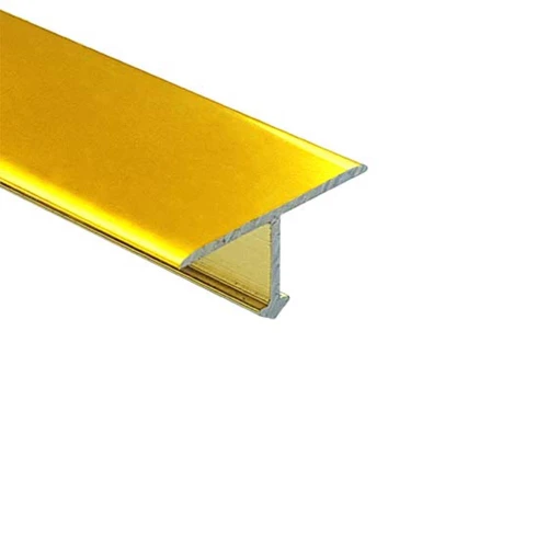 Отделочный алюминиевый Т-образный профиль, 19мм x 2.7м, золото глянцевое