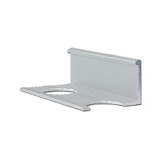 Отделочный алюминиевый L-образный профиль, 9мм x 2.7м, серебро матовое