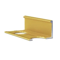 Отделочный алюминиевый L-образный профиль, 10 мм x 2.7 м, золото брашированное