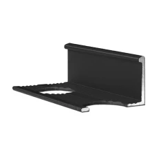 Отделочный алюминиевый L-образный профиль, 10 мм x 2.7 м, черный глянцевый