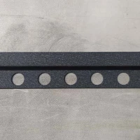 Отделочный алюминиевый L-образный профиль, 10 мм x 2.7 м, темно-серый муар