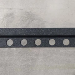 Отделочный алюминиевый L-образный профиль, 10 мм x 2.7 м, темно-серый муар