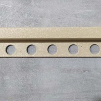 Отделочный алюминиевый L-образный профиль, 10 мм x 2.7 м, бежевый муар