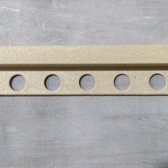 Отделочный алюминиевый L-образный профиль, 10 мм x 2.7 м, бежевый муар