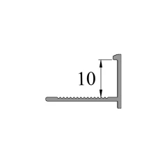 Алюминиевый профиль для L-образной окантовки LТ-10-ЧМ черный/окраска