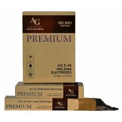 Сварочный рутиловый электрод AG E-46 Premium d=5,0мм x 350мм, 5 кг