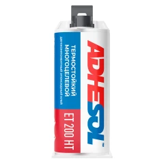 Термостойкий многоцелевой двухкомпонентный эпоксидный клей Adhesol ET200 HT 50мл